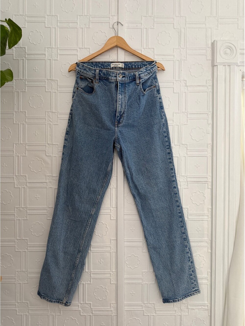 Abercrombie & Fitch 90s Straight Ultra High Rise Jeans Size 31 12L Blue